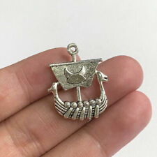 VIKING NORDIC SHIP DRAGON pendant 22 Sterling Silver 925 necklace female men"