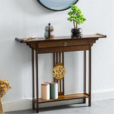 narrow console table hallway table side table wood entrance table with drawer