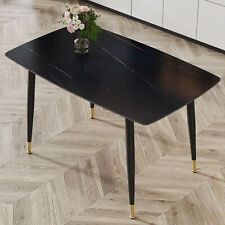 Modern minimalist dining table. Black sintered stone tabletop - Mumbai - India