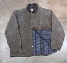 Carhartt Barn Chore Coat Jacket Distressed VTG CO2 CHT Chestnut Sandstone Large