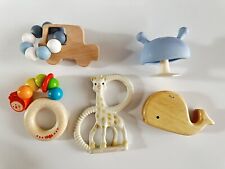 Baby Toy Lot Of 5 Items- Montessori Haba And Sophie La Girafe - See Description