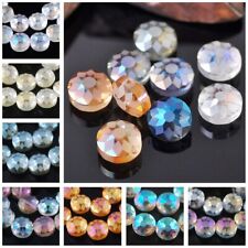 10pcs 14mm 18mm Rondelle Faceted Matte Crystal Glass Loose Beads DIY Jewelry Lot