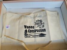 Vintage Vance construction apron yard carpenter store contractor MI mis print