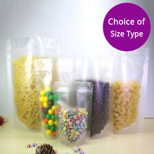 100 Variety Sizes Clear Translucent Food Storage Stand Up Zip Lock Bags M640