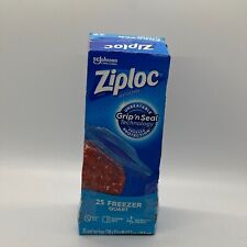 Ziploc Brand Kitchen Freezer Quart Sliders Food Bags with Grip'n Seal 25 Count