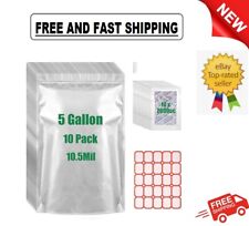 5 Gallon Mylar Bags for Food Storage,10.5 Mil Mylar Bags with Oxygen Absorbers