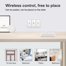 3 Gang Push Button Switch Portable Lightweight Smart Home Cordless Switch - CN