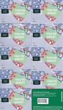 10 2022 STARBUCKS GIFT CARDS ~VALENTINE DIECUT YOU'RE SWEET BLUE~ NO VALUE