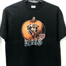 NFL Team Apparel Size Large Chicago Bears Halloween Pumpkin Black T Shirt