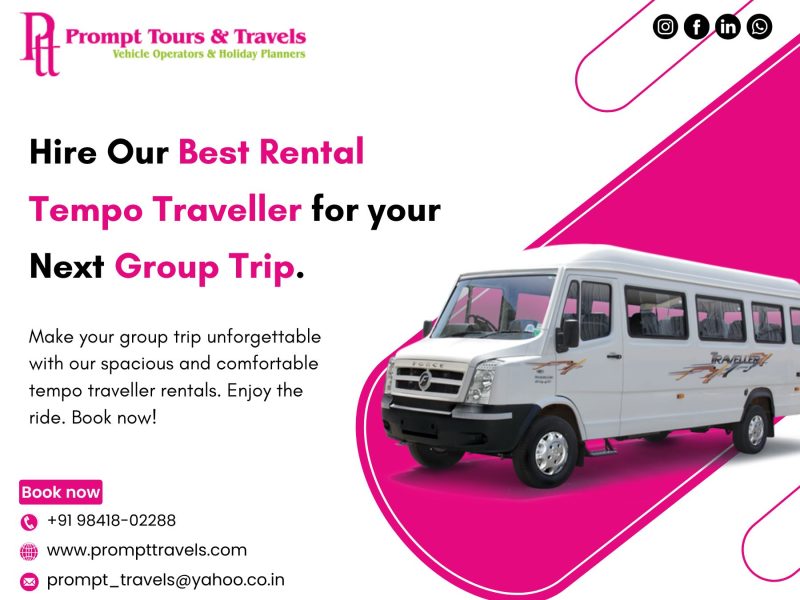 Hire Our Best Tempo Traveller Rental in Chennai for Your Group Trip